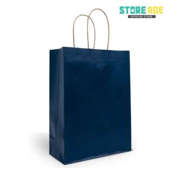 Blue Kraft Paper Bag with Twisted Handle in Malaysia